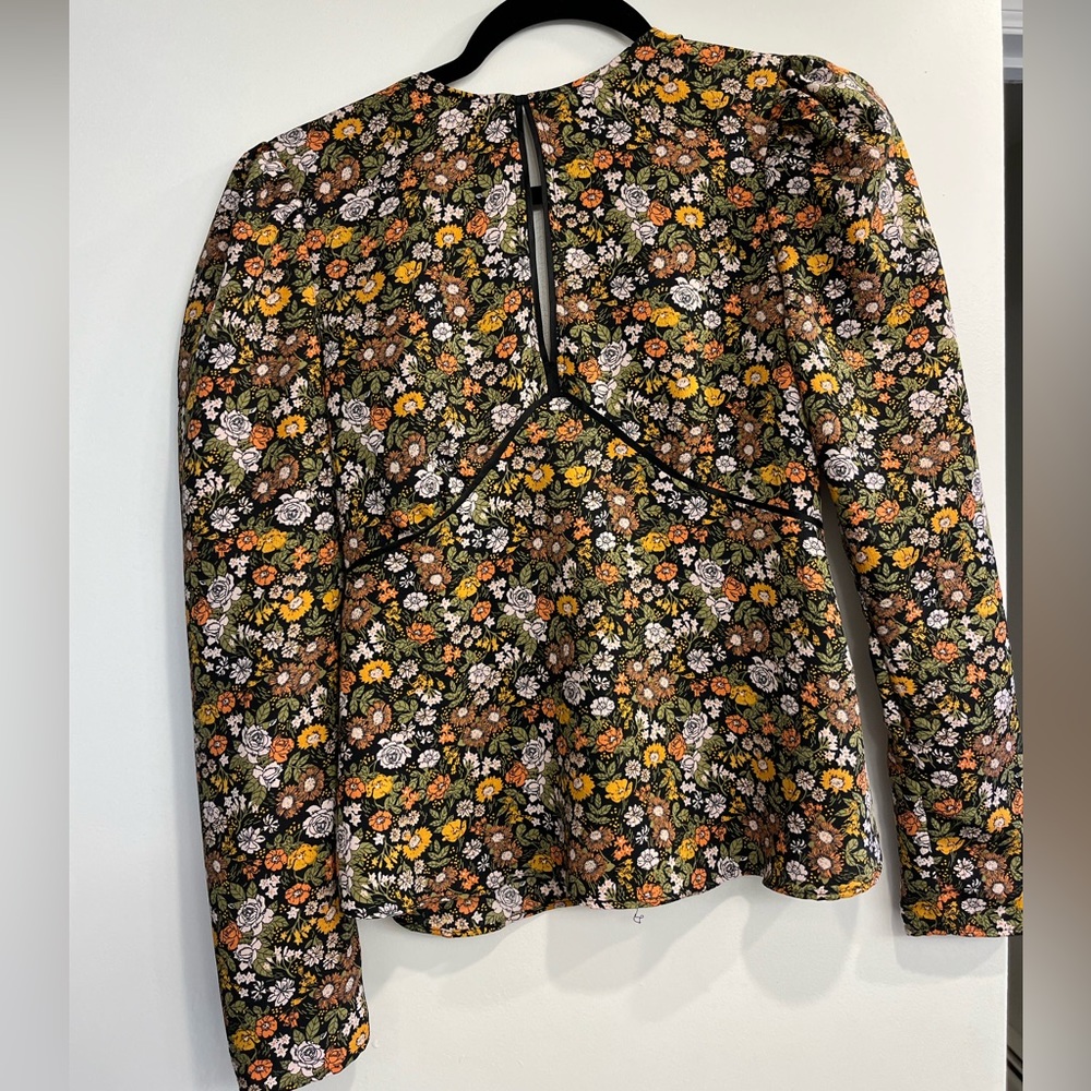 Top shop open back floral top